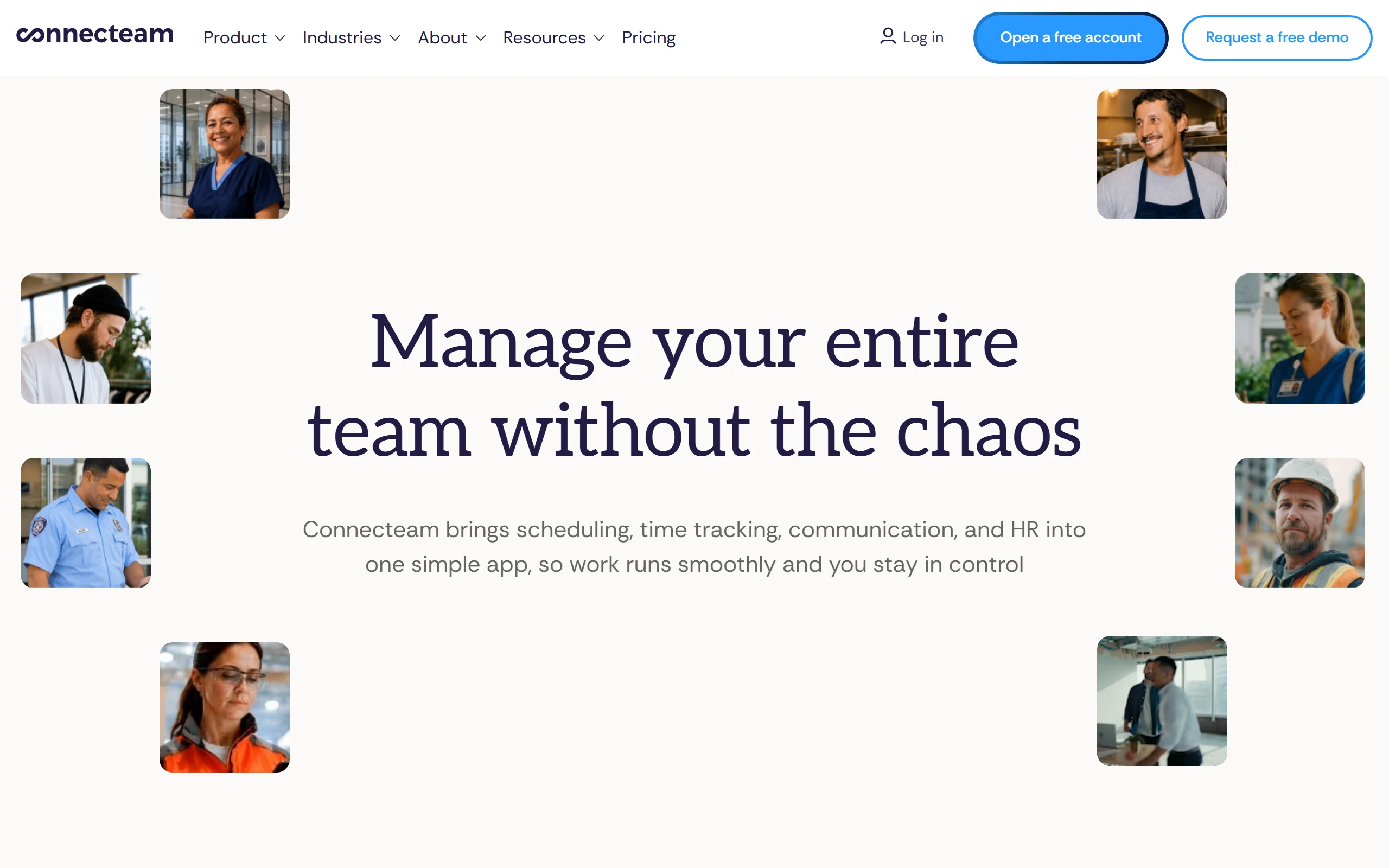 Workforce app Connecteam: home page